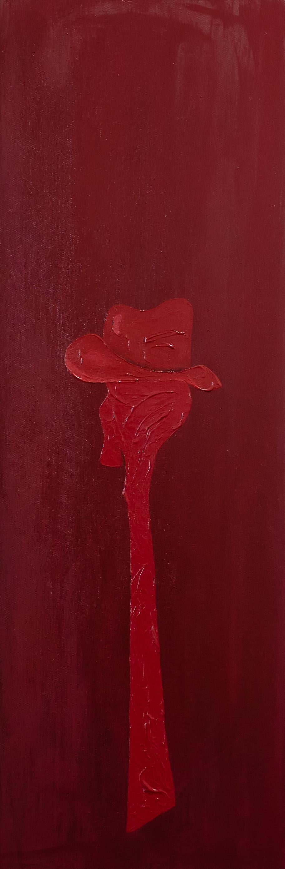 Red Cowboy - Painting by Trenity Thomas