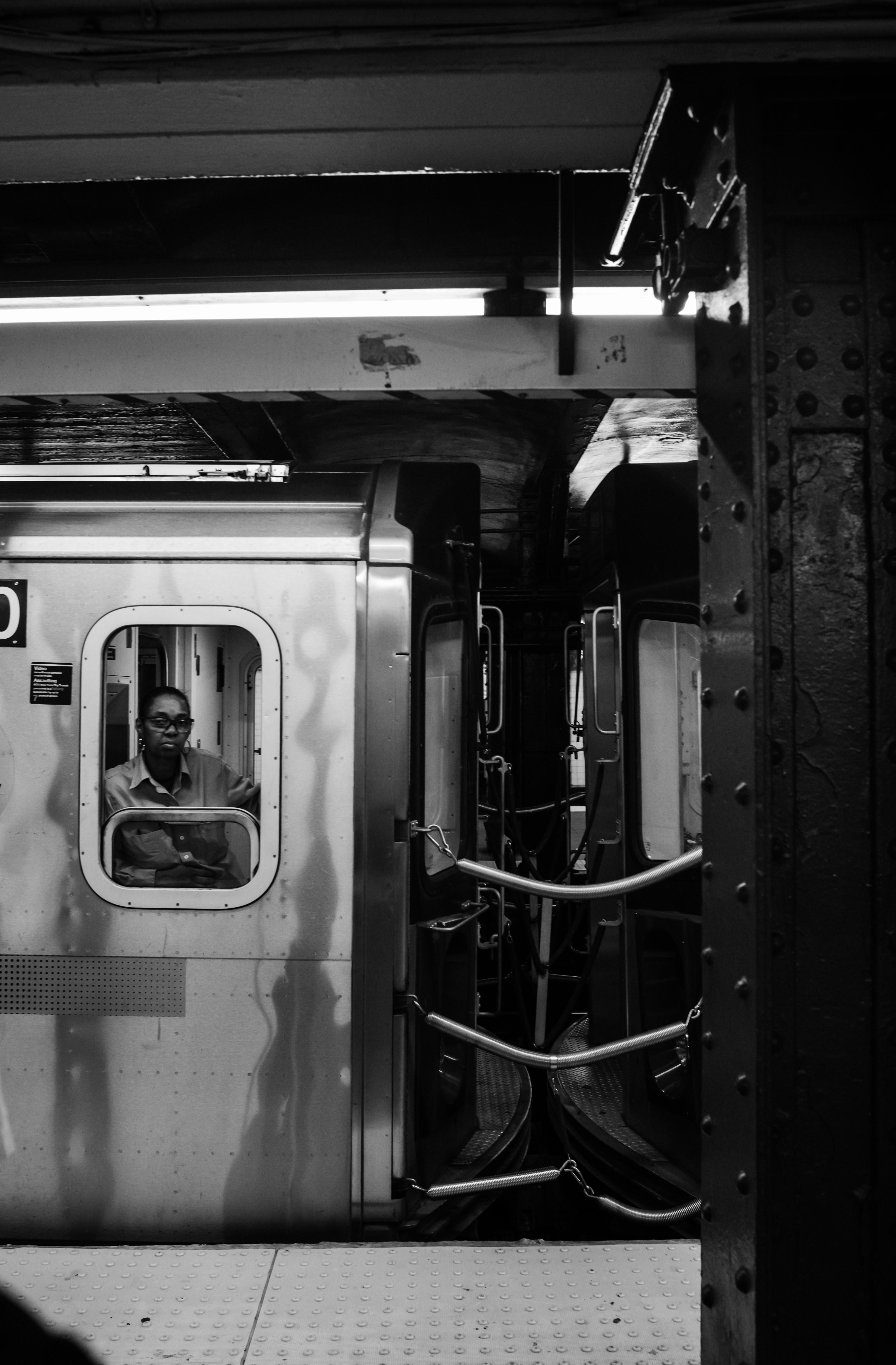 Trenity Thomas Figurative Photograph – Train Break