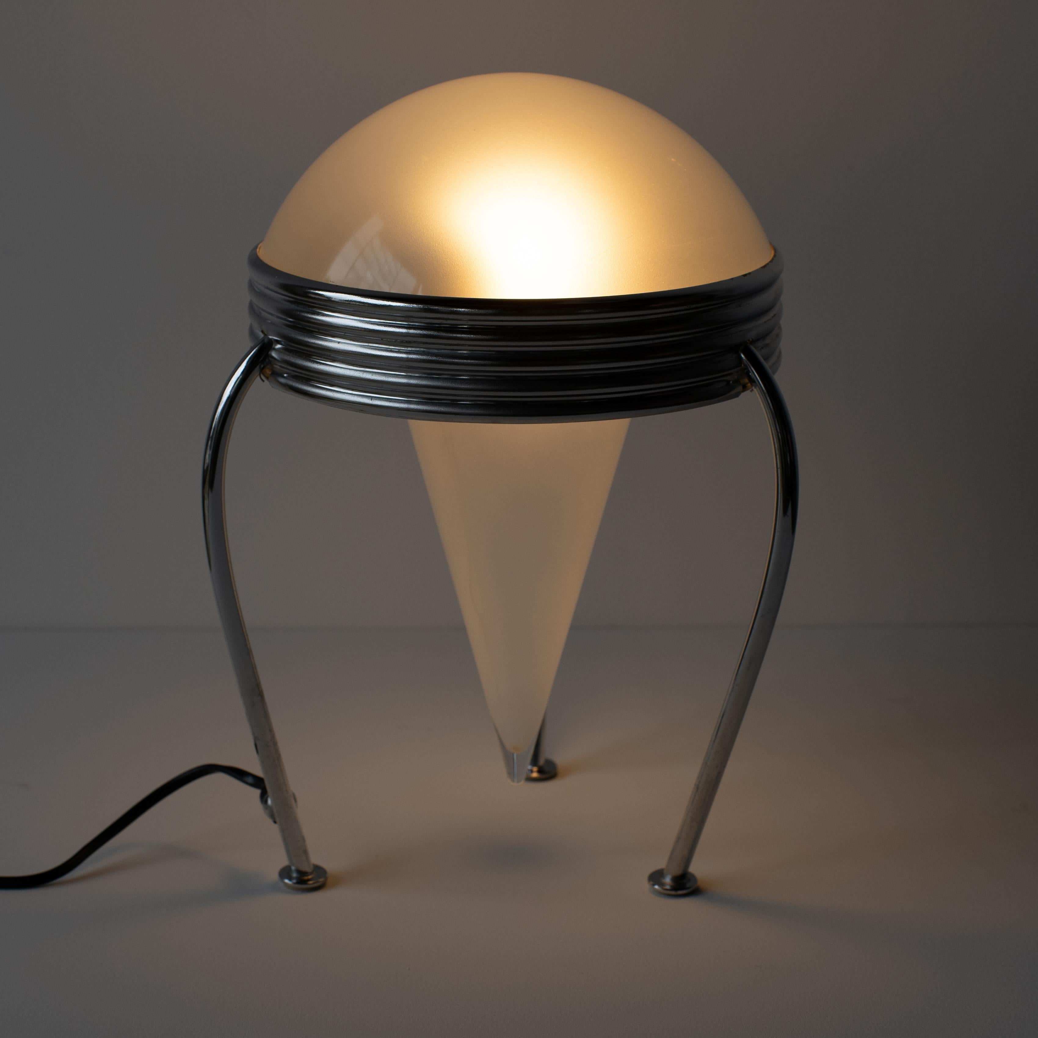Post-Modern Trenta Massimo Iosa Ghini Glass and Steel Lamp Postmodern 80s\ For Sale