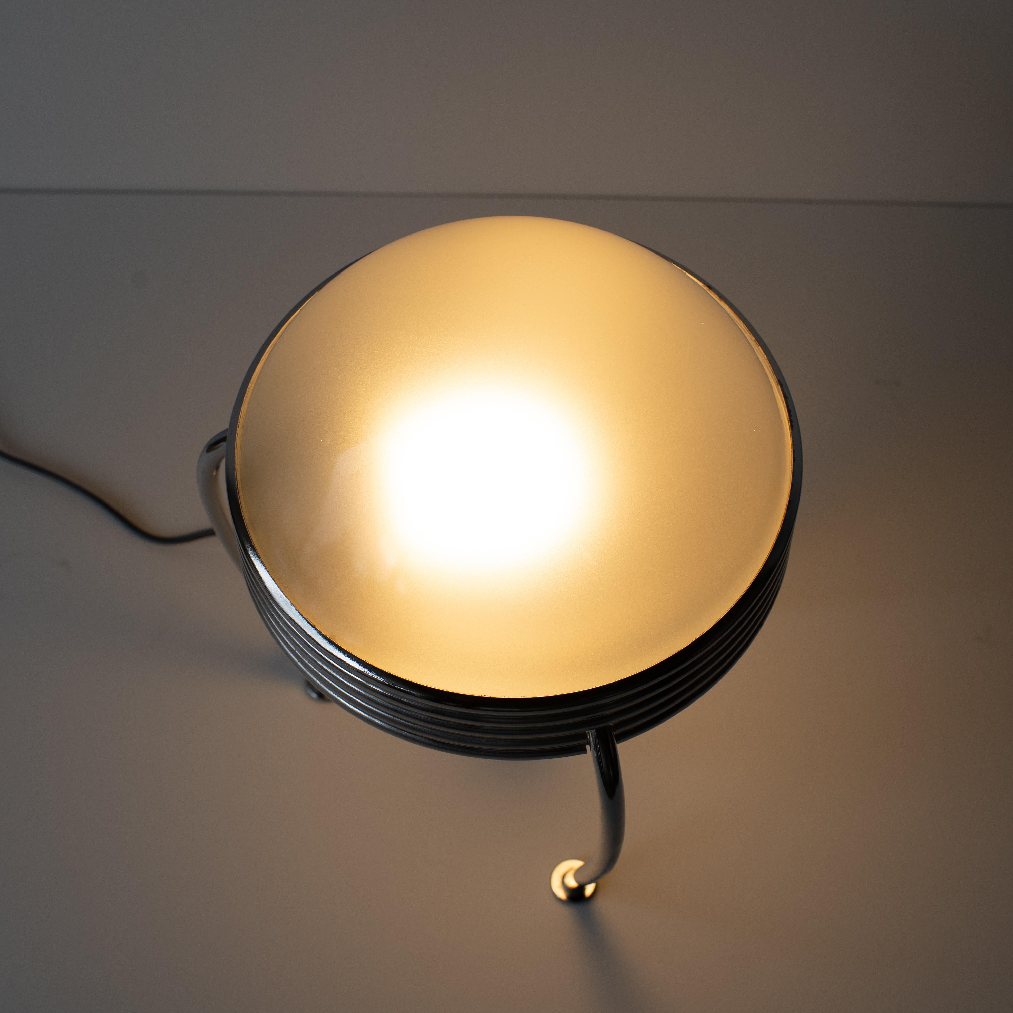 Trenta Massimo Iosa Ghini Glass and Steel Lamp Postmodern 80s\ For Sale 1
