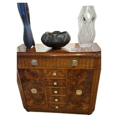 Très beau buffet Art-Déco en acajou et loupe d'amboine