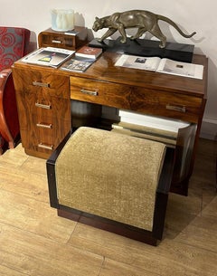 Très beau bureau d'époque Art-Déco en acajou