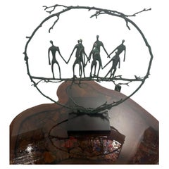 Très belle sculpture en bronze "Circle of Life"
