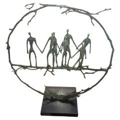 Très belle sculpture en bronze "Circle of Life"
