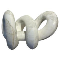 Très belle sculpture en marbre "Spirale" dans le goût de Constantin Brancusi