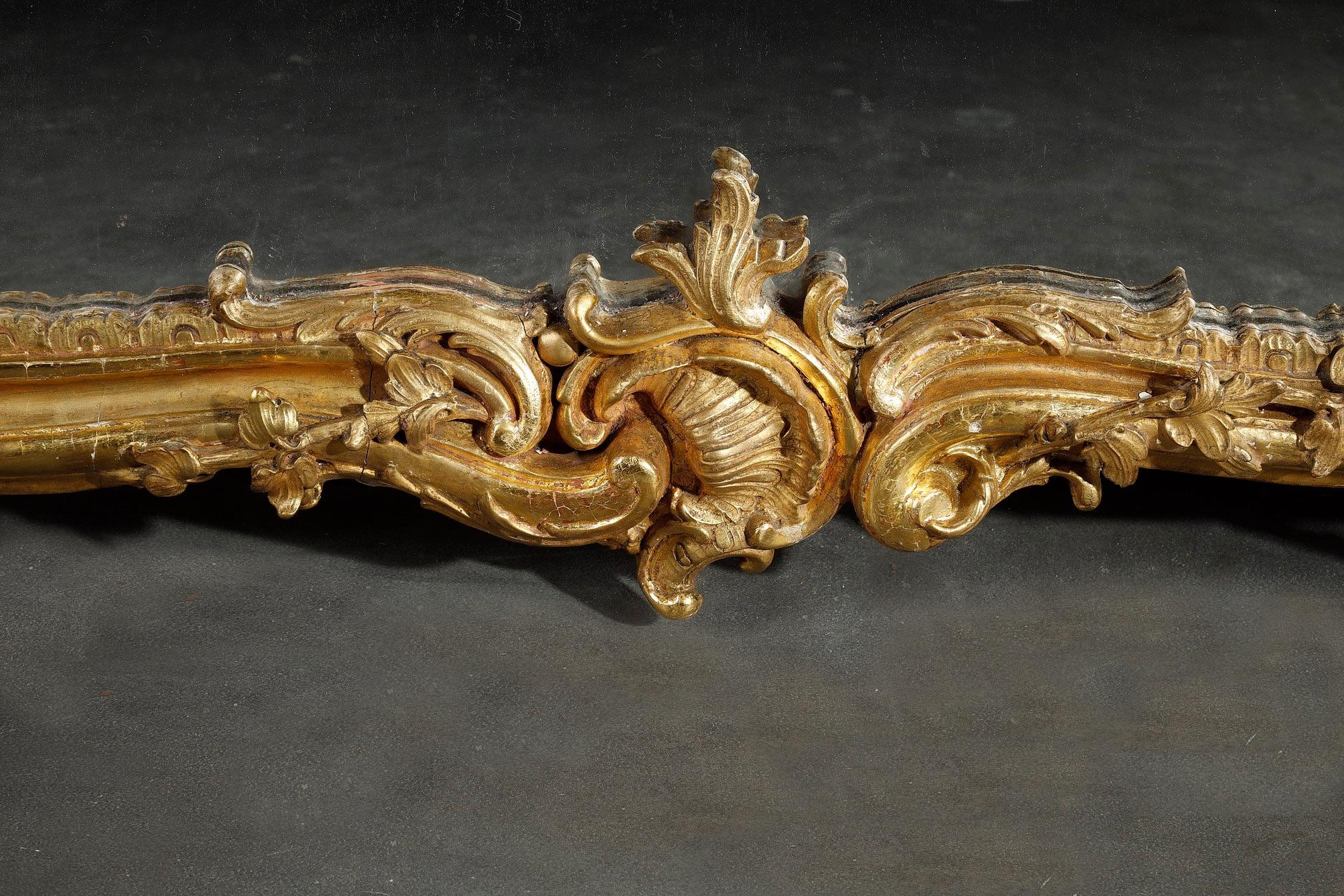 Mirror Very large Louis XV Style mirror with Rocaille decoration