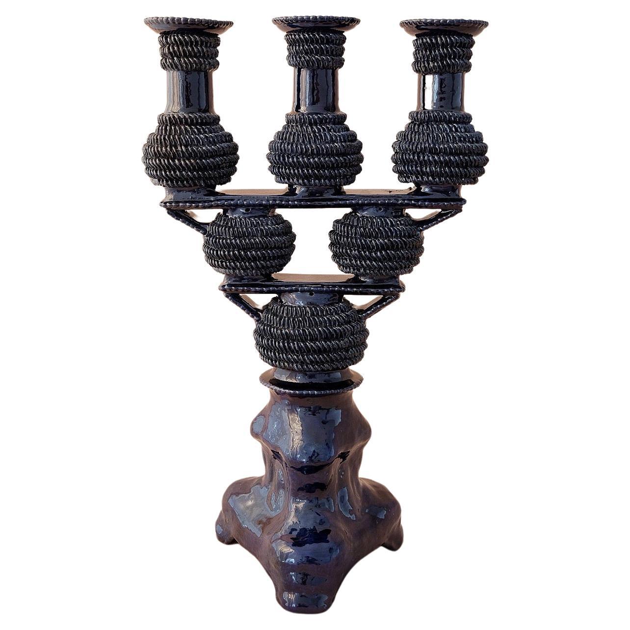 Tres Luces Candleholder by Onora For Sale