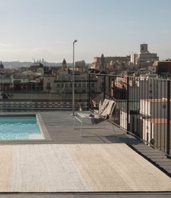 Tres Stripes Black Outdoor Rug by Nani Marquina, Small