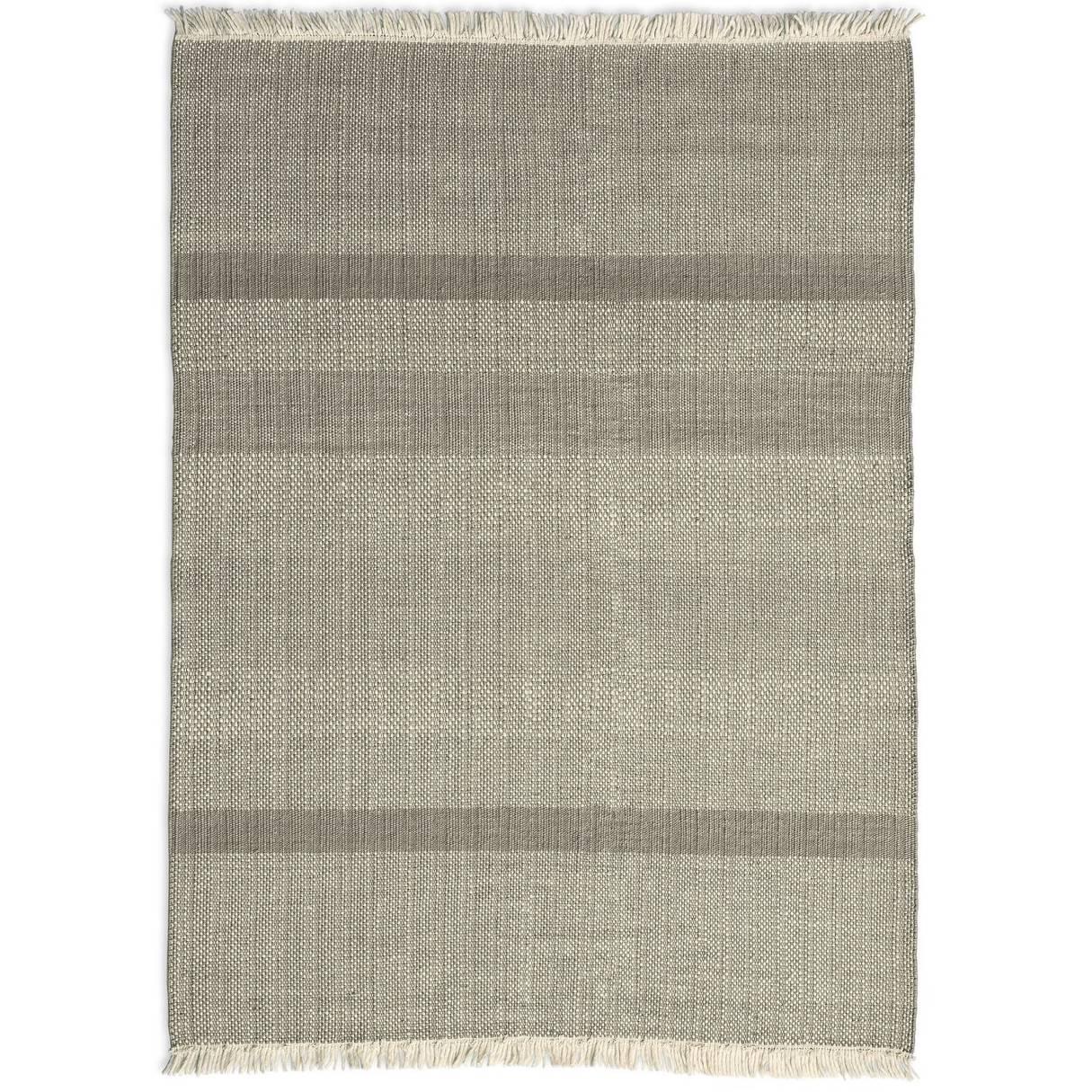 Tres Pearl Hand-Loomed Wool and Felt Texture Rug by Nani Marquina