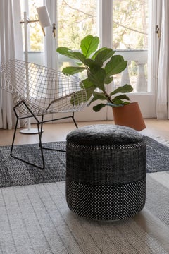 Nanimarquina Tres Persian Pouf in Black by Elisa Padron and Marcos Catalan