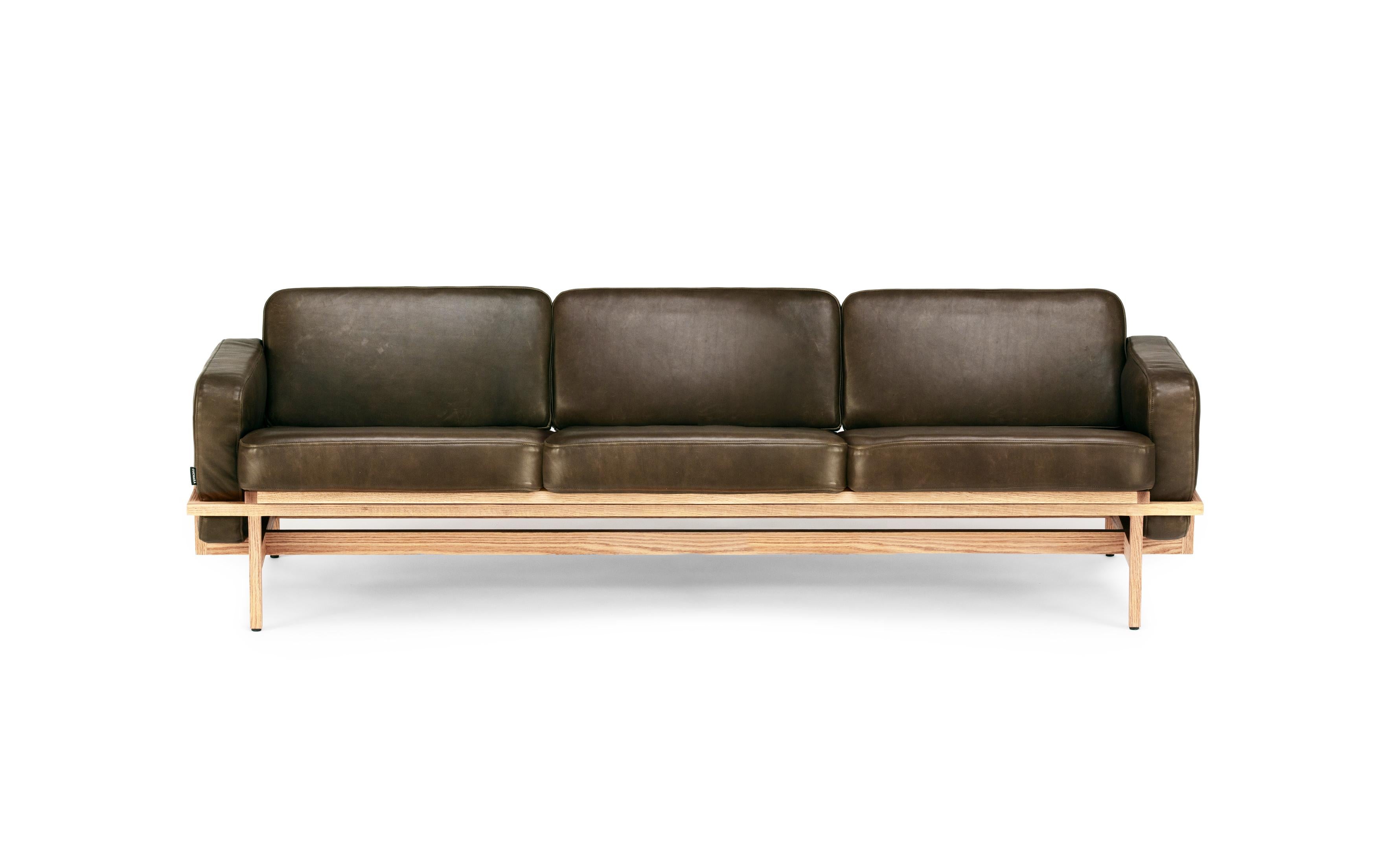 Modern Tres Plazas Lccc, Mexican Contemporary Sofa by Emiliano Molina for Cuchara For Sale