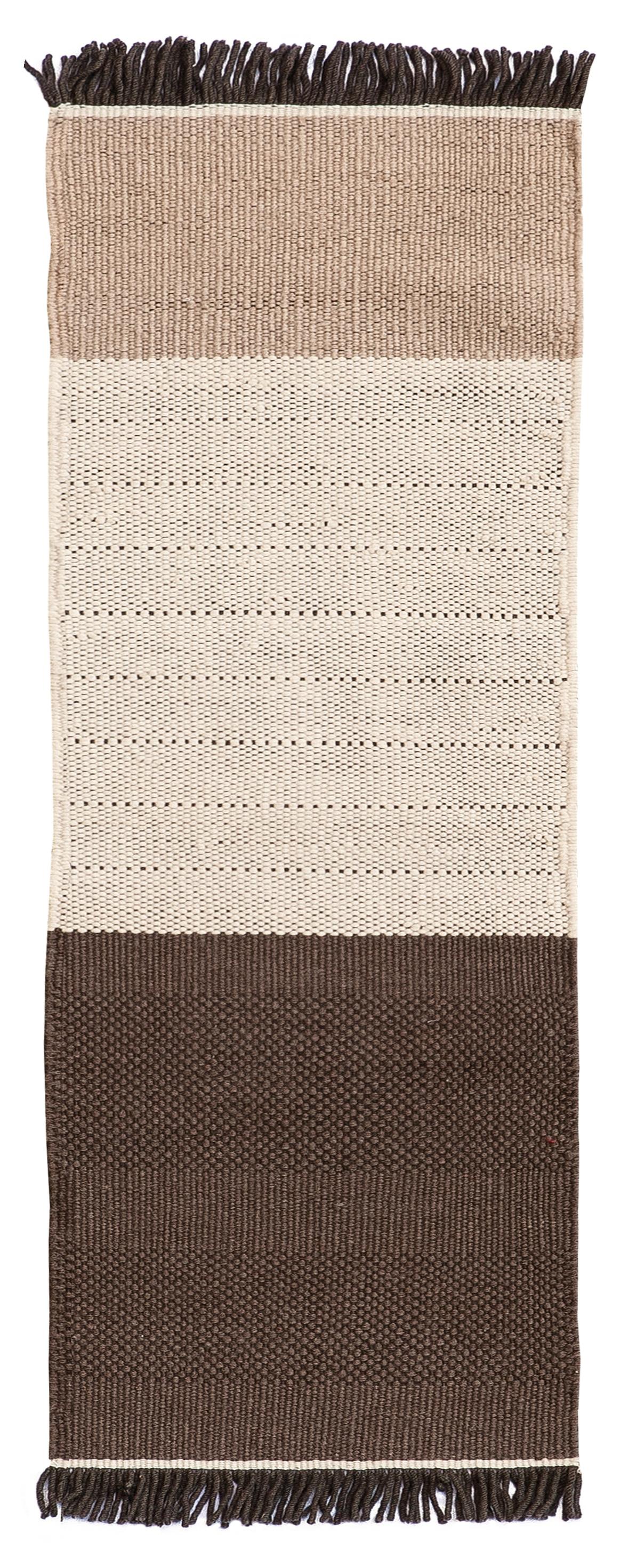 Contemporary 'Tres Stripes' Hand-Loomed Runner Rug for Nanimarquina For Sale