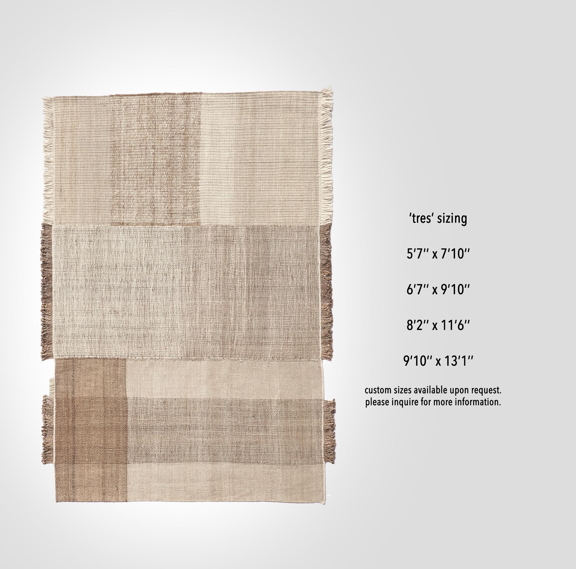 „Tres Vegetal“ Handgewobener Teppich für Nanimarquina (Wolle) im Angebot