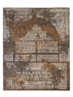 TRESOR Hand Knotted French Rococo Inspired Rug in Beige & Blue Colours by Hands