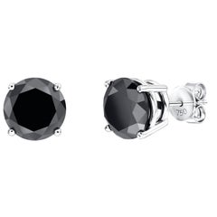 Tresor Paris Orecchini con diamante nero da 8,75 carati su misura in oro 18 Kt
