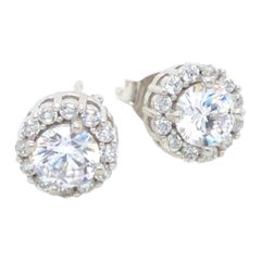 Tresor Paris Orecchini a grappolo a raggiera in argento Sterling, con chiusura a griffe e cubic zirconia