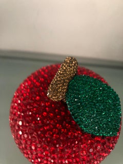 Tresor Paris Homeware Delicious Red Green Sparkling Crystal Apple