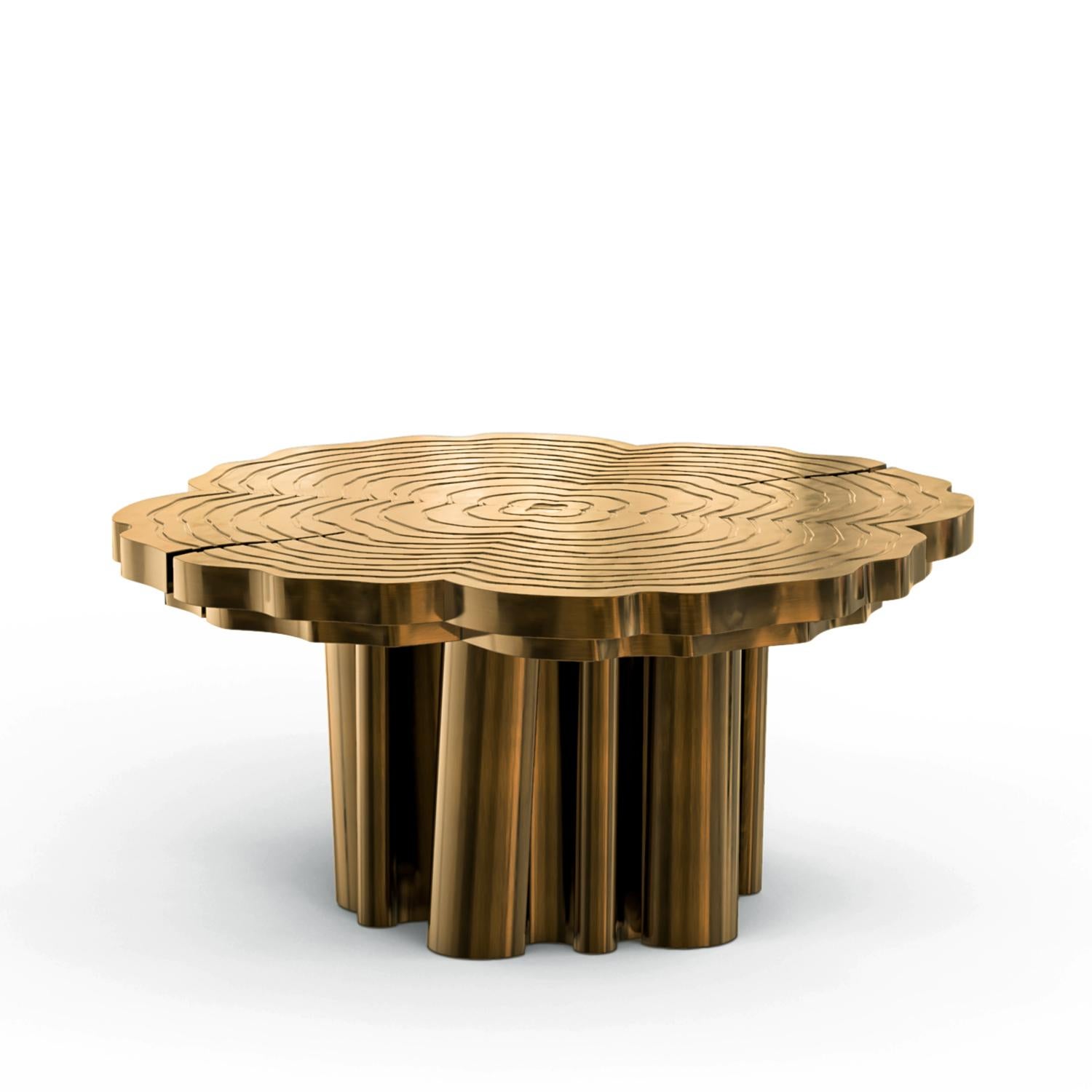 Hand-Crafted Tresor Patinated Set of 3 Coffee Table For Sale