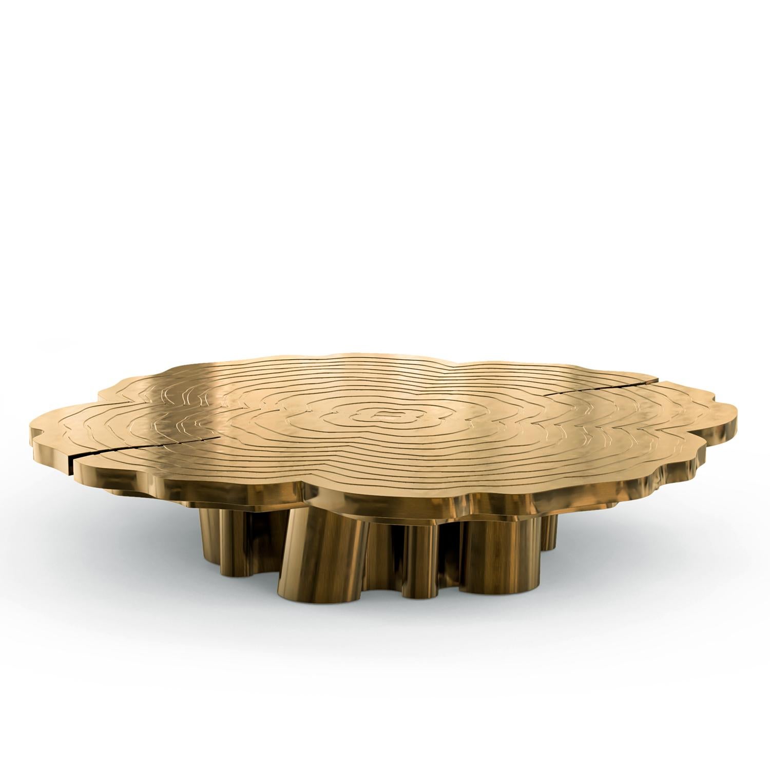 Contemporary Tresor Patinated Set of 3 Coffee Table For Sale