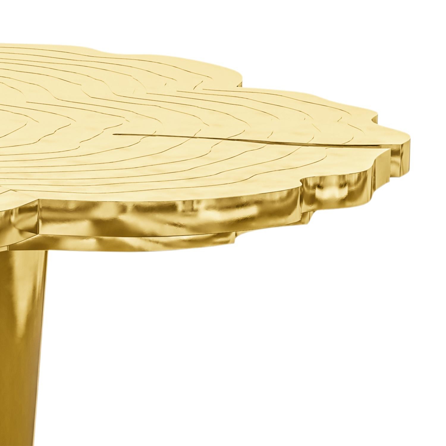 Brass Tresor Round Dining Table For Sale