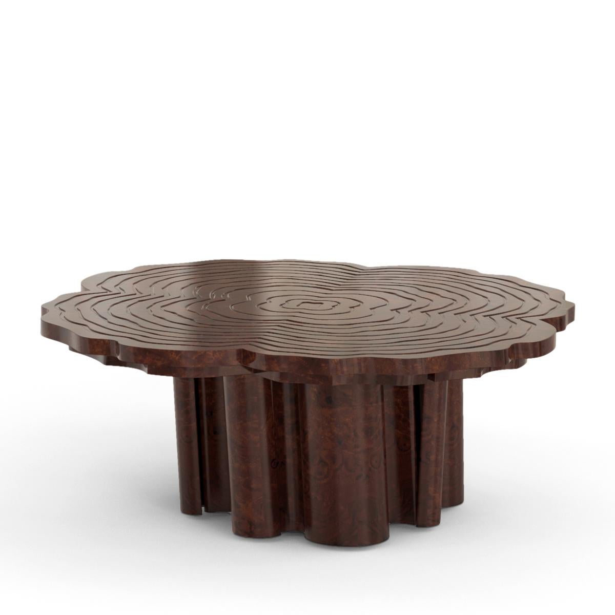 XXIe siècle et contemporain Table basse en noyer Tresor Set of 3 en vente