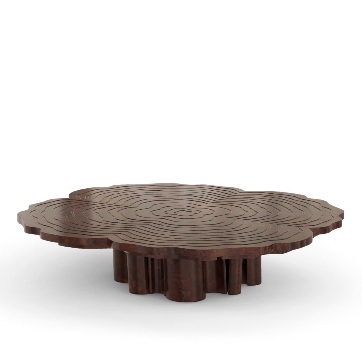 Bois Table basse en noyer Tresor Set of 3 en vente