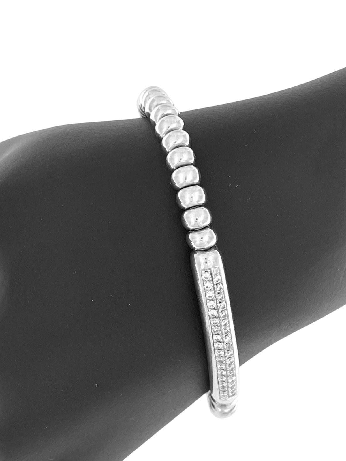 Pulsera Tresore Oro Blanco con Diamantes by Hulchi Belluni Contemporáneo en venta