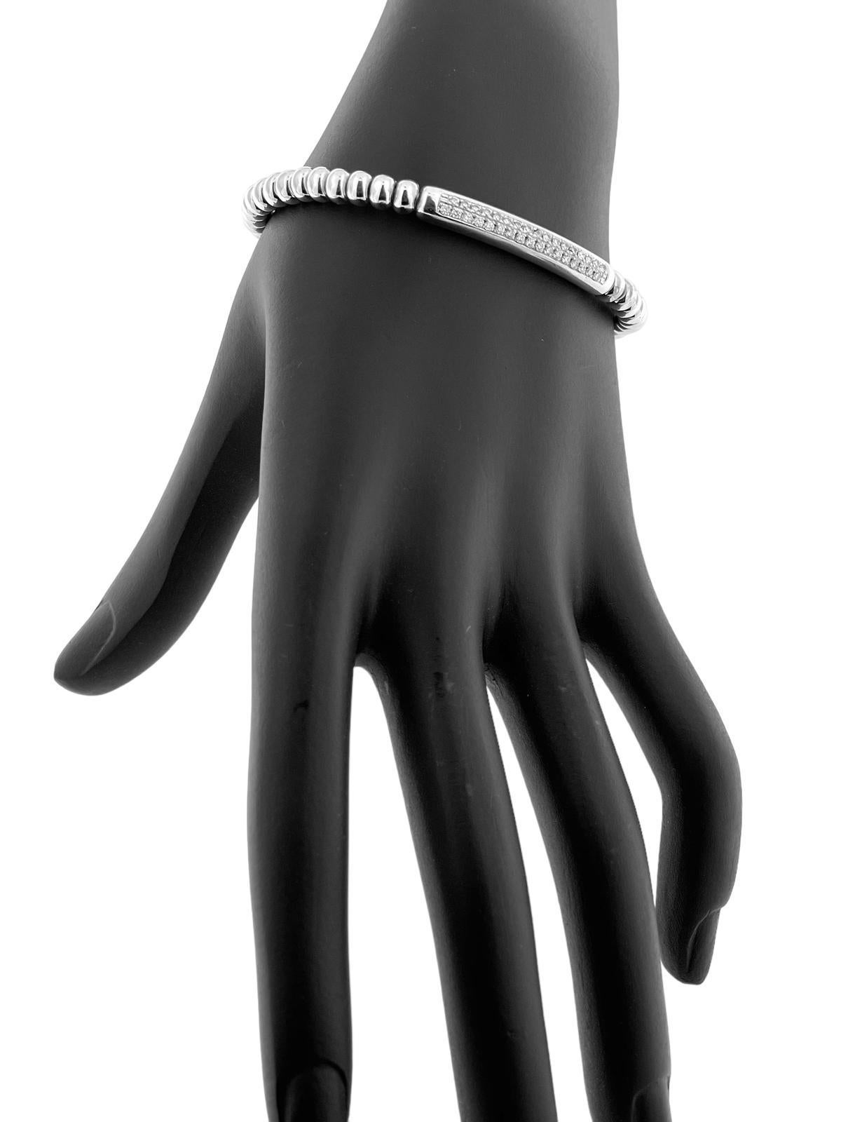 Pulsera Tresore Oro Blanco con Diamantes by Hulchi Belluni Corte brillante en venta