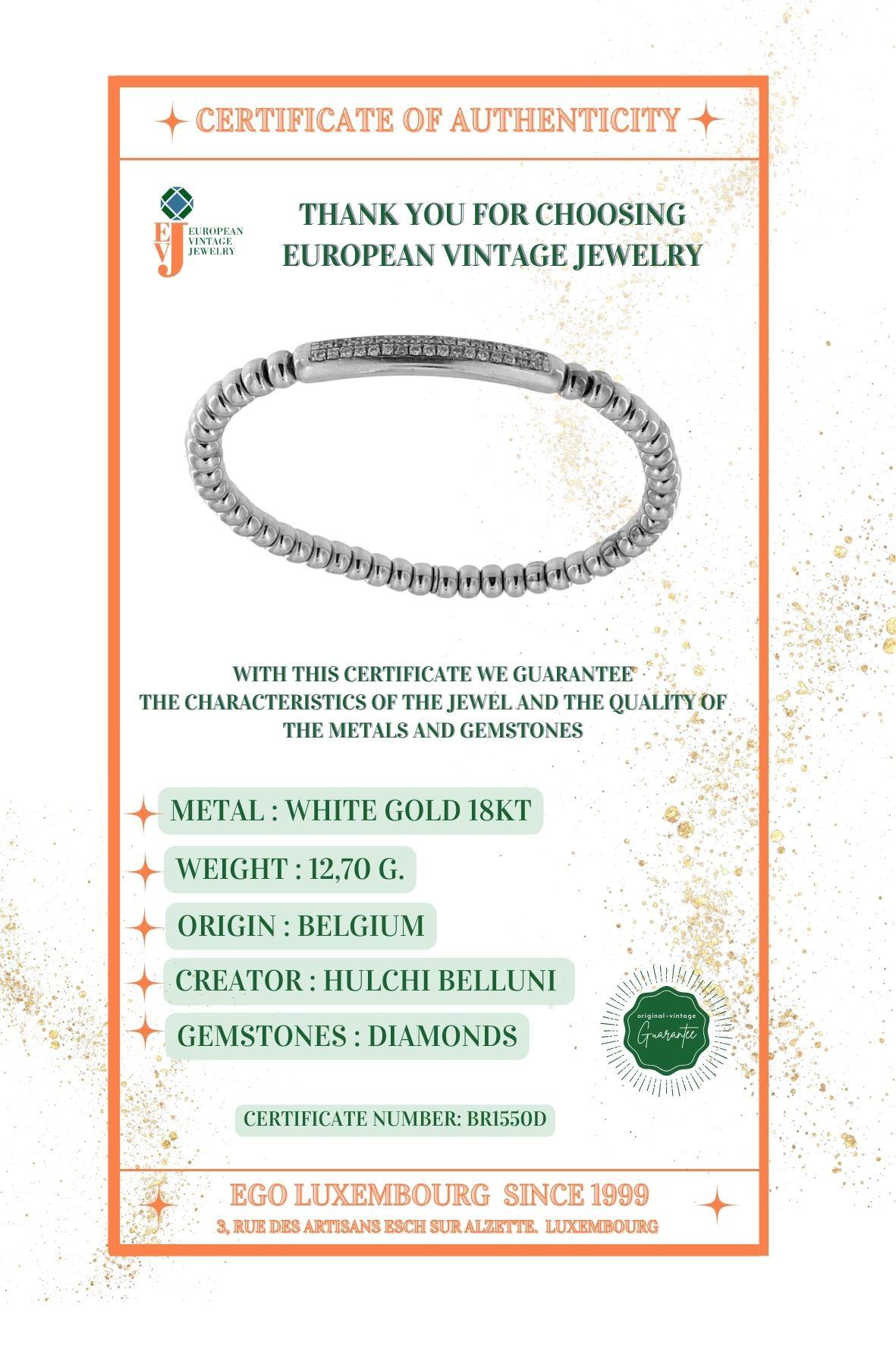 Pulsera Tresore Oro Blanco con Diamantes by Hulchi Belluni en venta 3