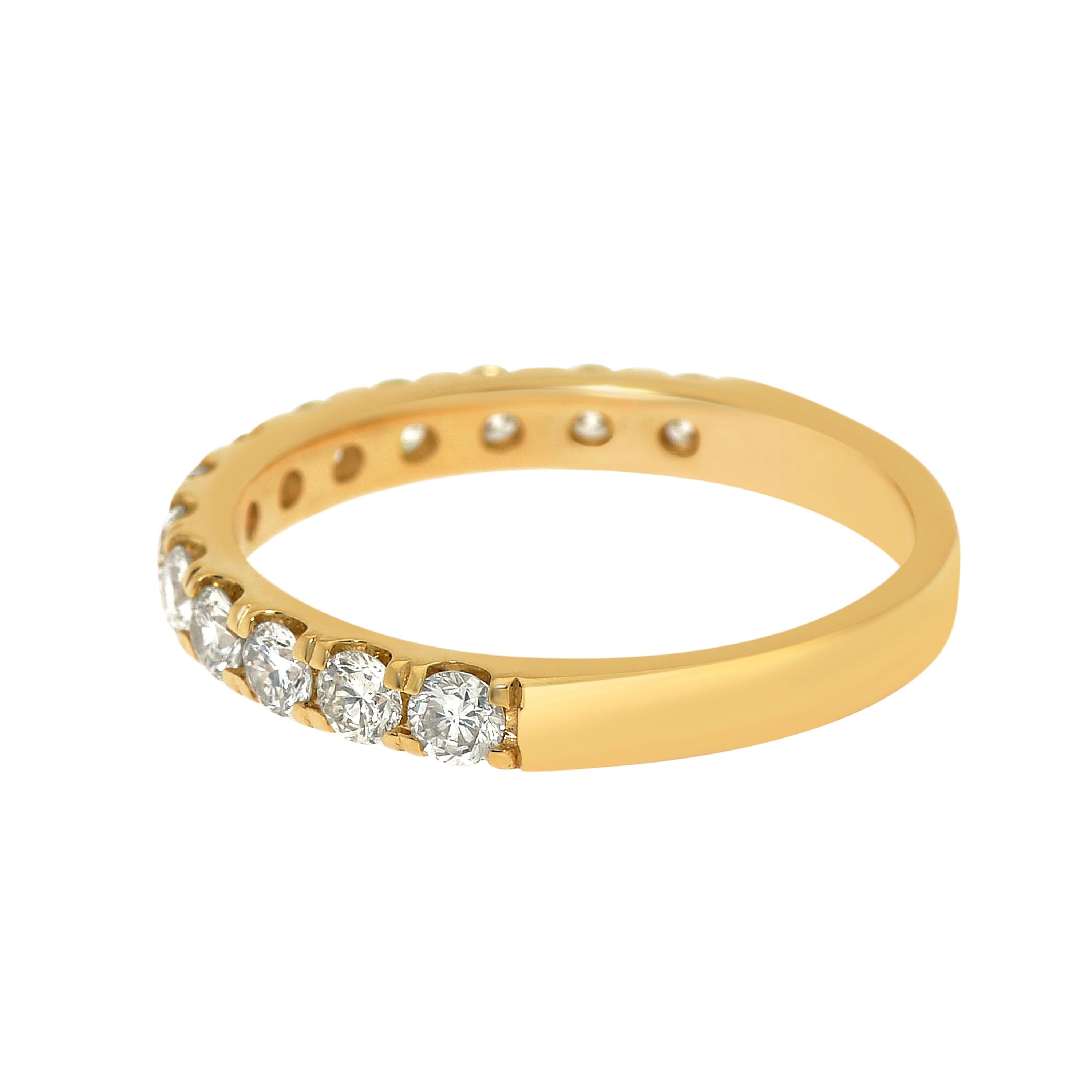 Contemporary Tresorra 18K Yellow Gold, Diamond 0.74ct. tw. Band Ring Sz. 7 For Sale