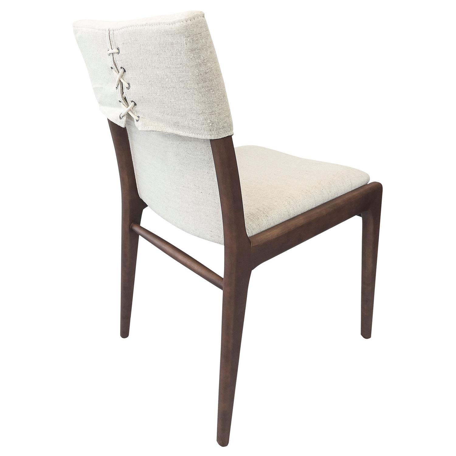 beige upholstered dining chairs