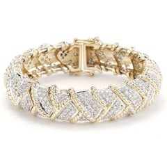 Tressé 10 CTTW Braided Rope Diamond Bracelet in 14K Yellow Gold