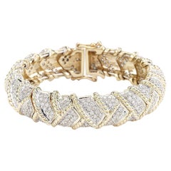 Tressé 10 CTTW Braided Rope Diamond Bracelet in 14K Yellow Gold