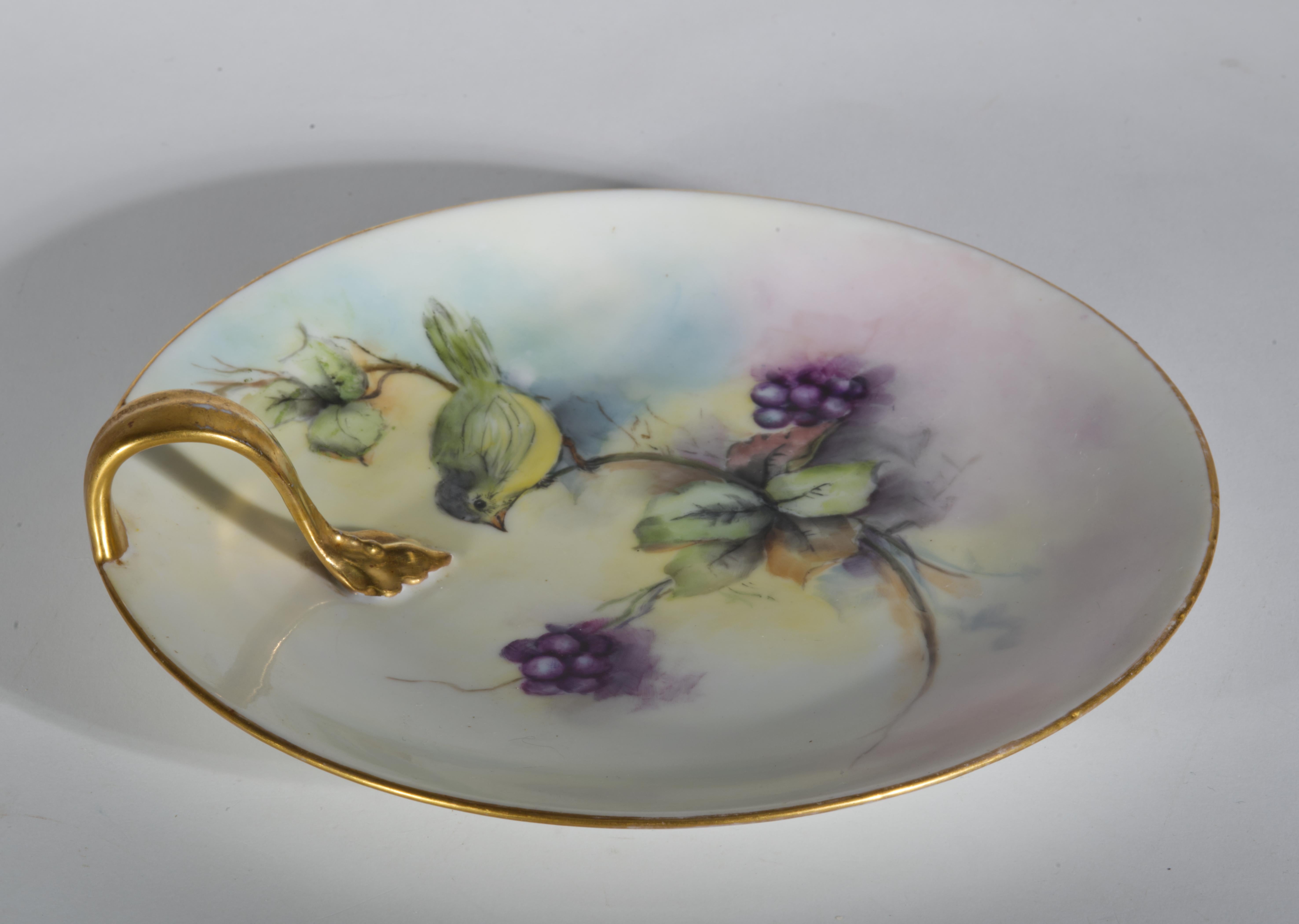 Tressemanes & Vogt Plateau en porcelaine de Limoges peint à la main, 1891-1907 en vente 1