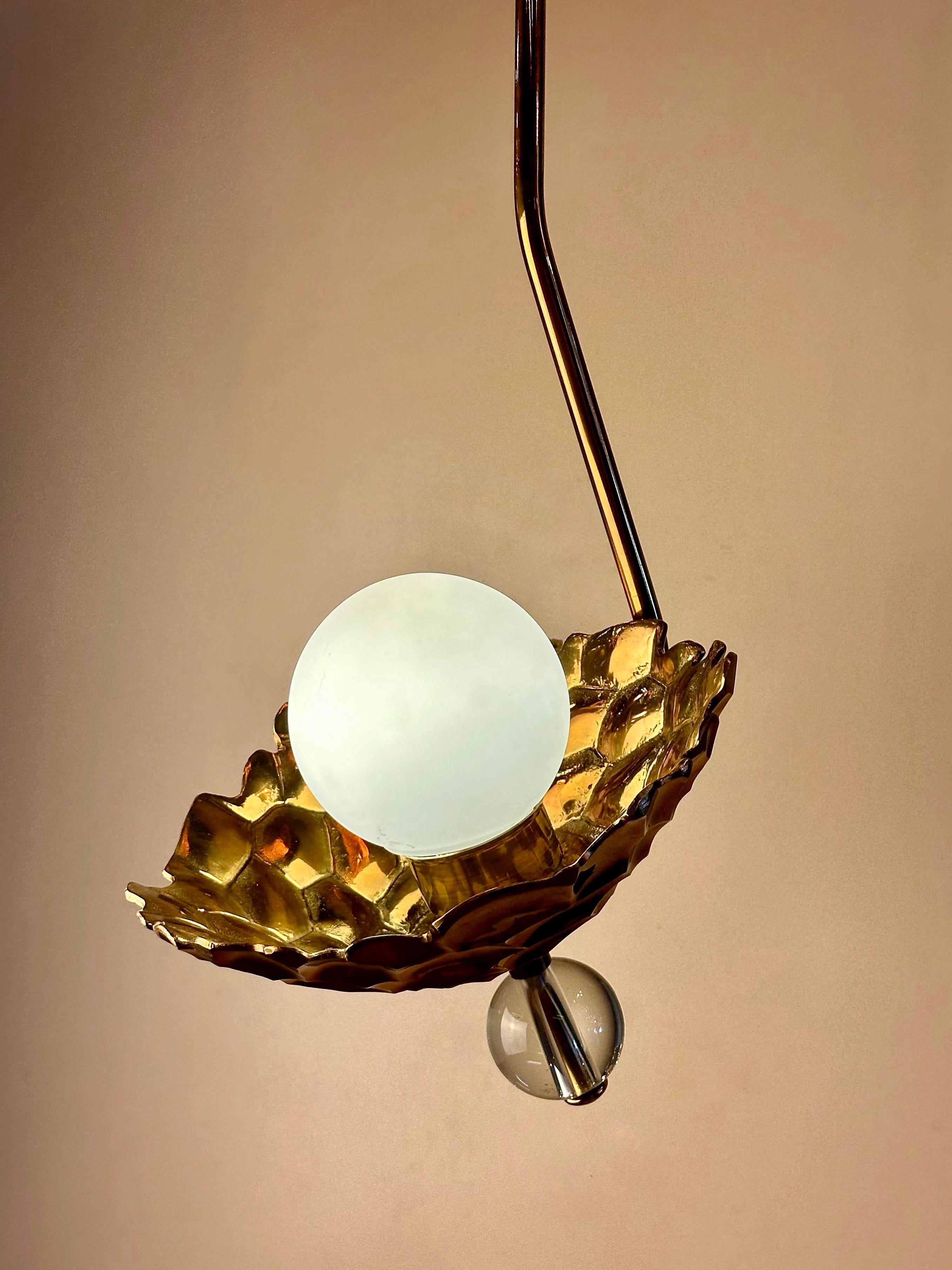 Colgante TRESTANO - Colgante de fundición de latón estilo mediados de siglo Latón en venta