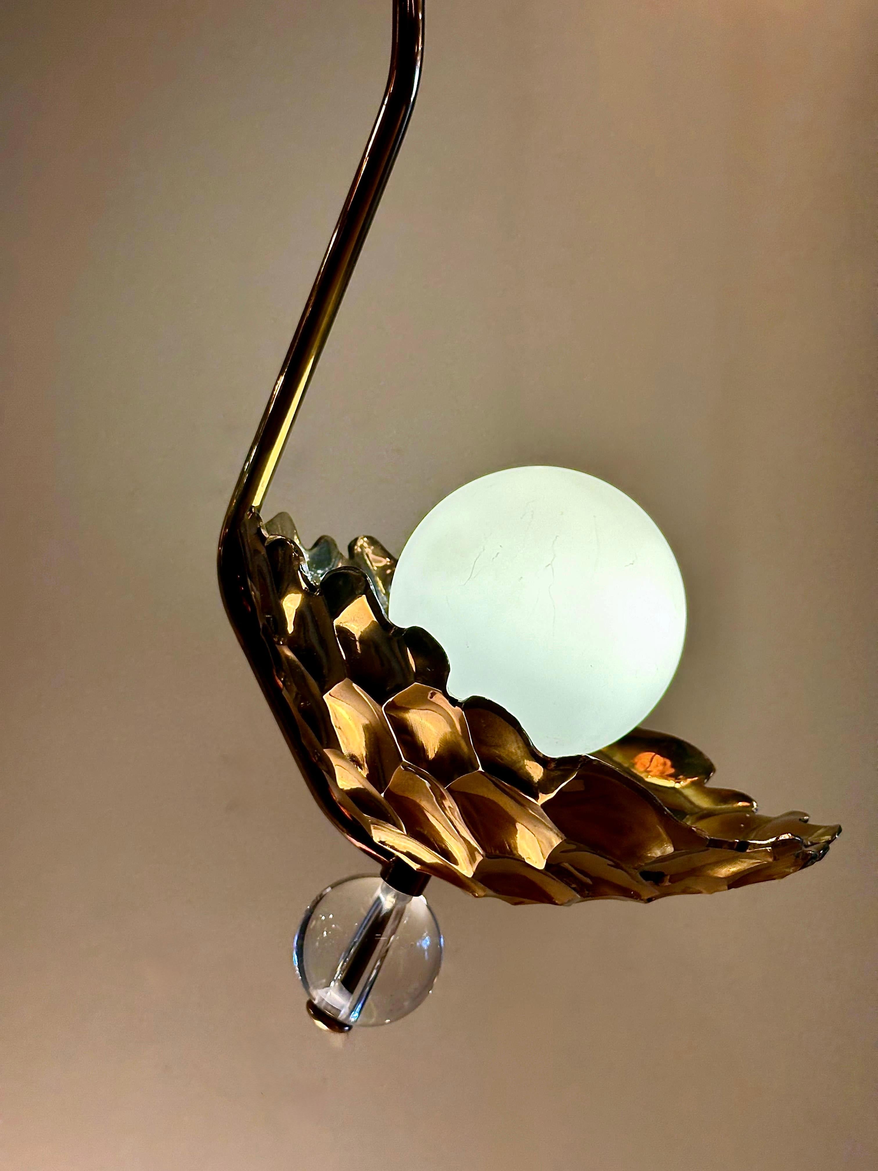 Colgante TRESTANO - Colgante de fundición de latón estilo mediados de siglo en venta 2