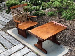 Tavolo da cocktail a cavalletto in mogano