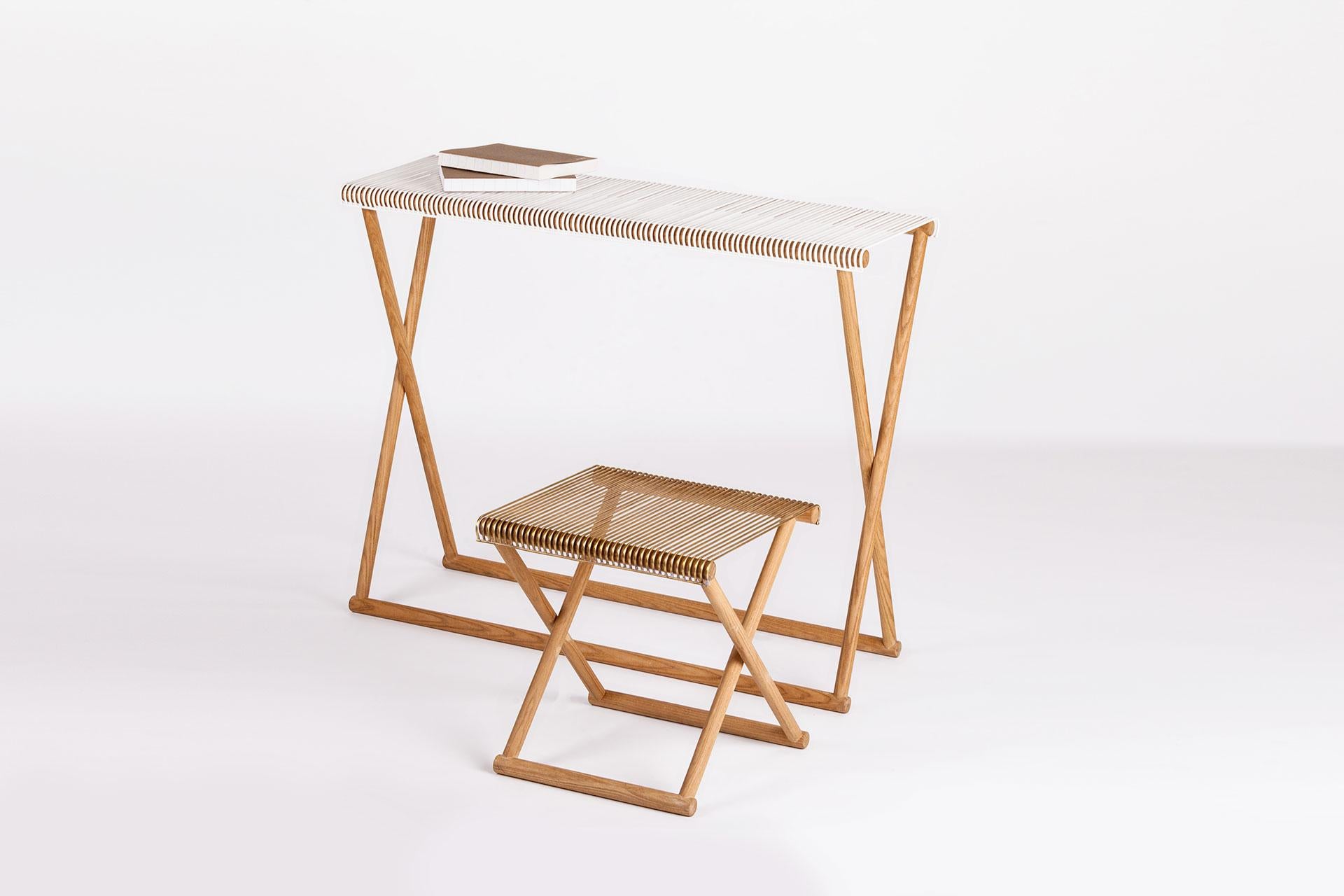 Post-Modern Trestle Console by Mingardo For Sale