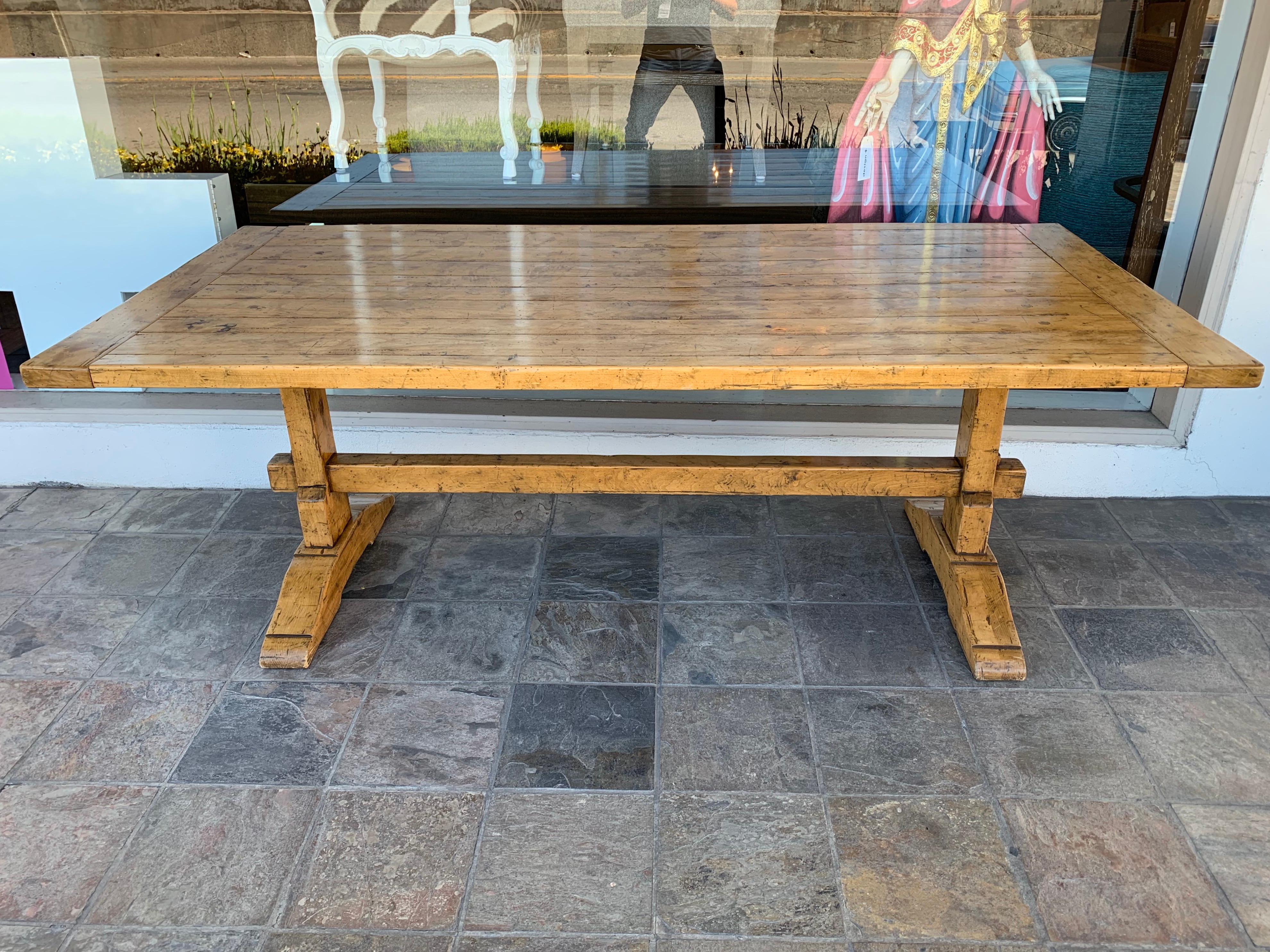 Trestle Dining Table #3514 by Guy Chaddock In Good Condition In San Francisco, CA