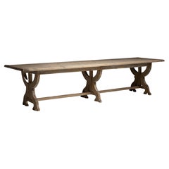 Trestle Dining Table, France Circa 1880