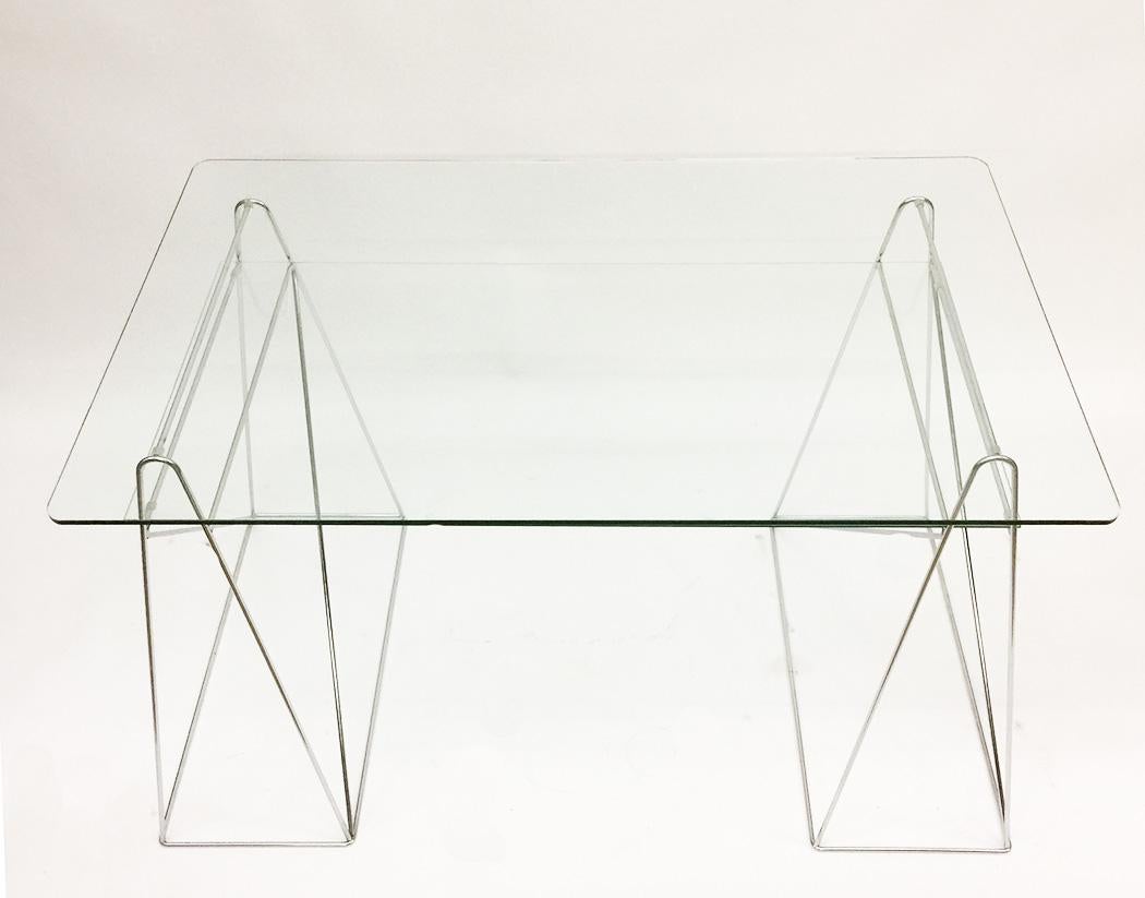 two tier glass desk