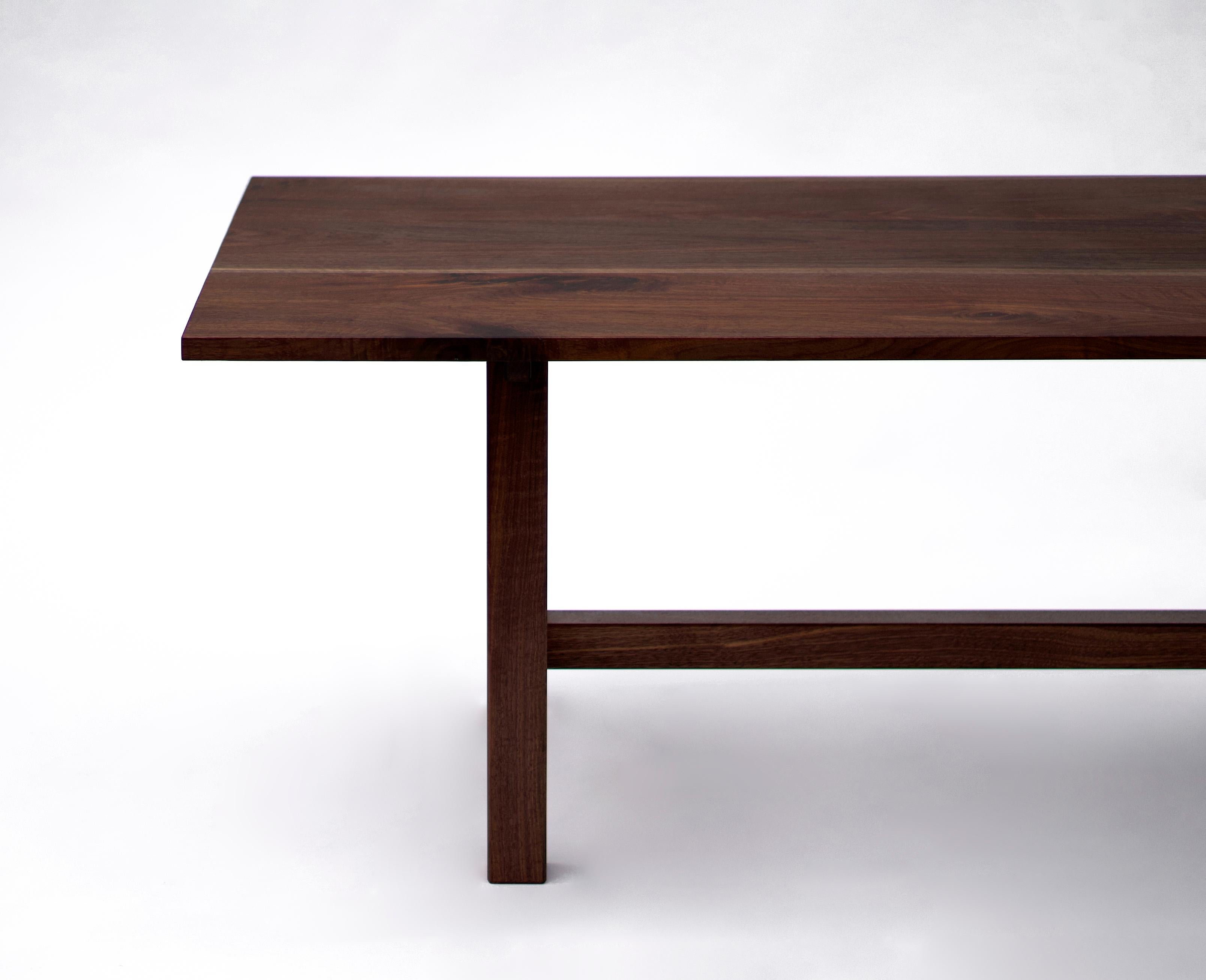 Trestle Leg Dining Table in Oiled Walnut For Sale 2