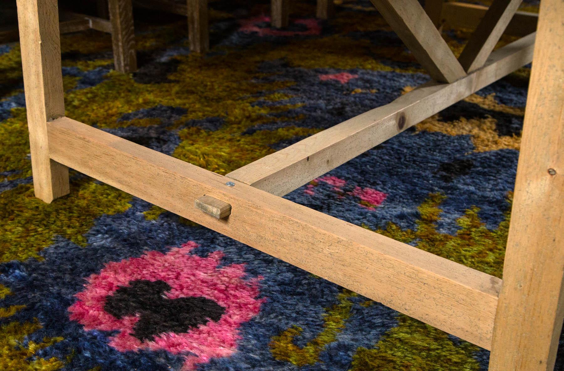 Elm Trestle Leg Farm Table For Sale