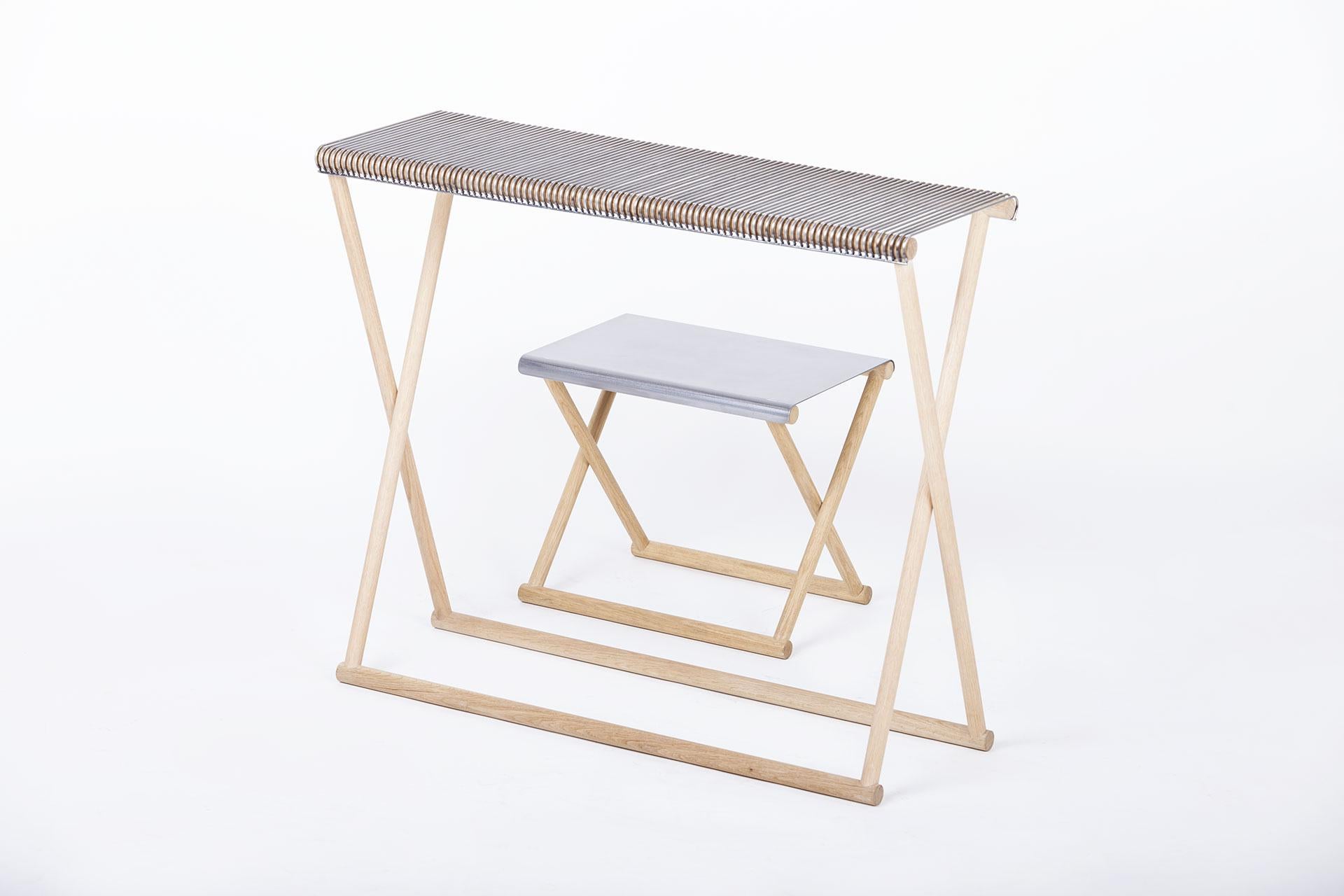 Contemporary Trestle Side Table by Mingardo For Sale