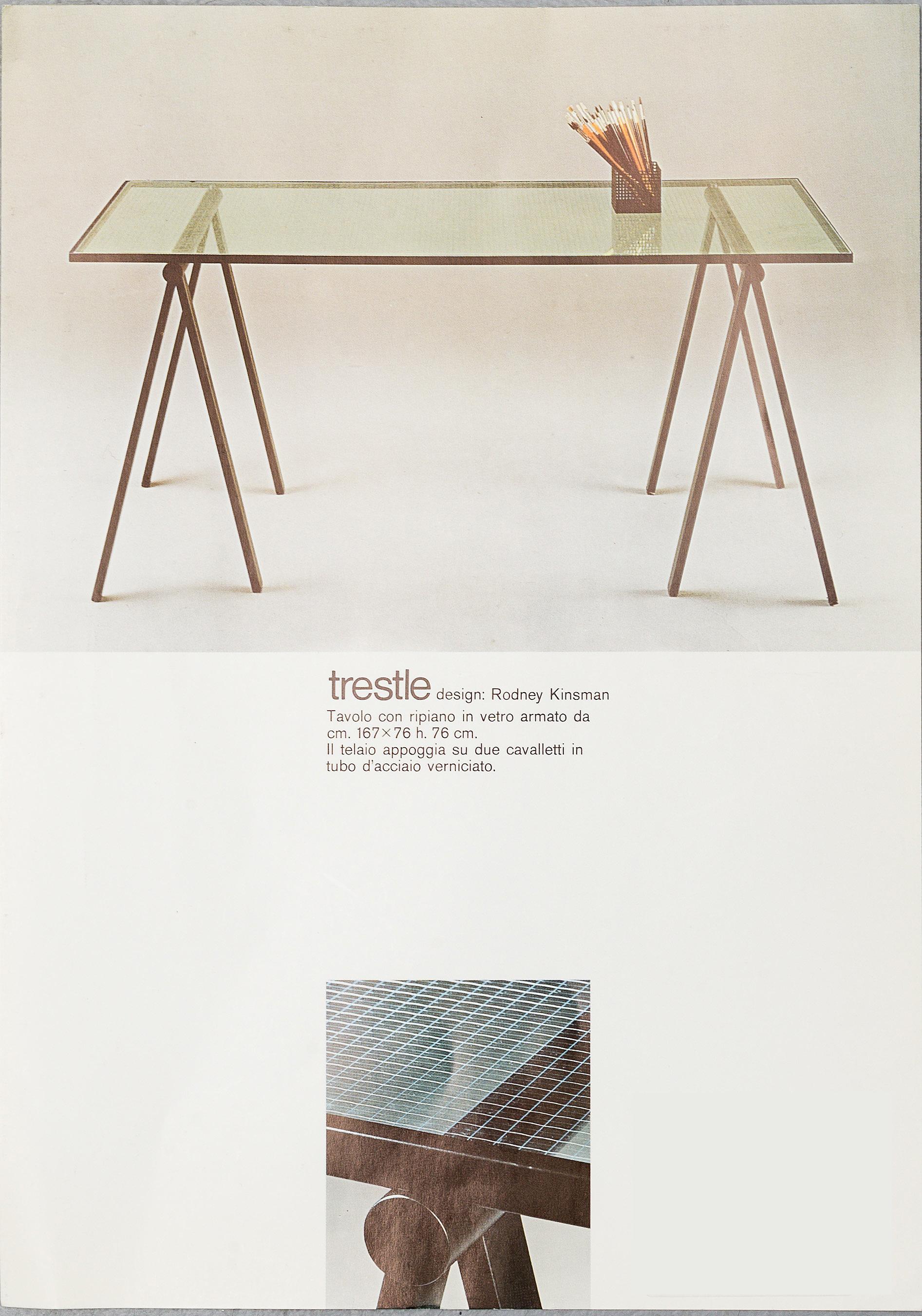 ‘Trestle’ table by Rodney Kinsman for Bieffeplast, 1980s 5