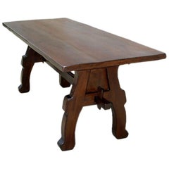 Trestle Table in Vintage Oak, Built to Order