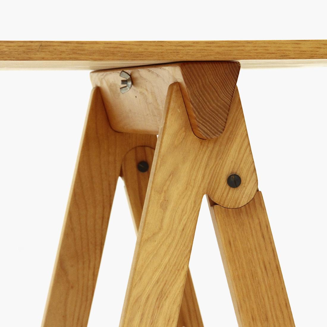 Trestle Table in Wood, 1970s 6