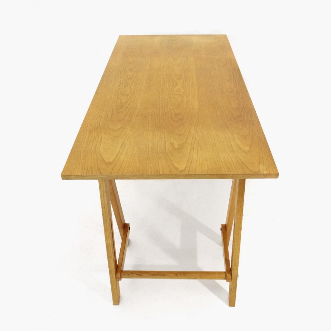 Trestle Table in Wood, 1970s In Good Condition In Savona, IT