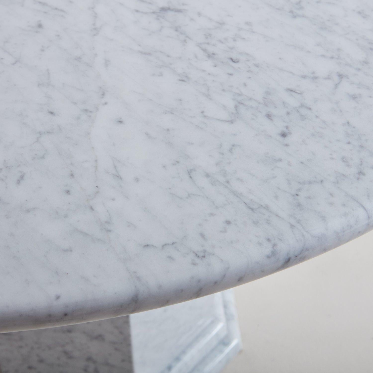 Trevi Dining Table in Carrara Marble by South Loop Loft For Sale 2