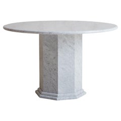 Table de salle à manger Trevi en marbre de Carrare par South Loop Loft